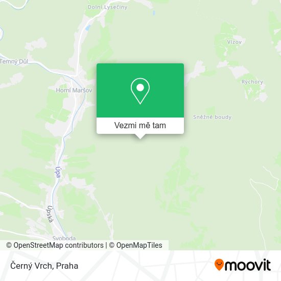 Černý Vrch mapa