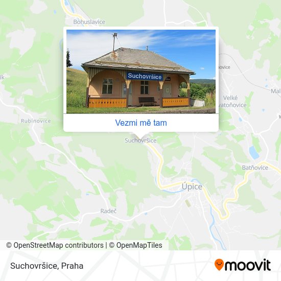 Suchovršice mapa