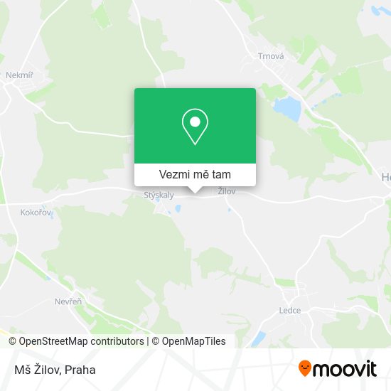 Mš Žilov mapa