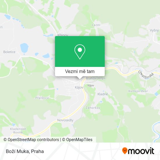 Boží Muka mapa