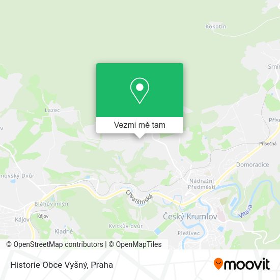 Historie Obce Vyšný mapa