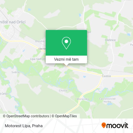 Motorest Lípa mapa