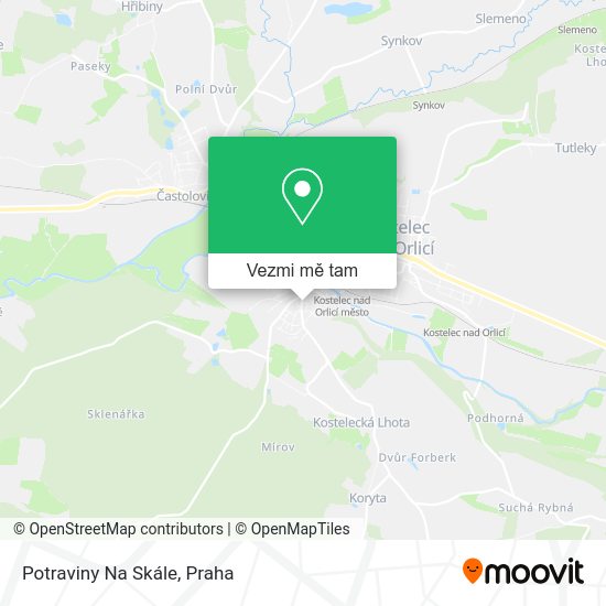 Potraviny Na Skále mapa