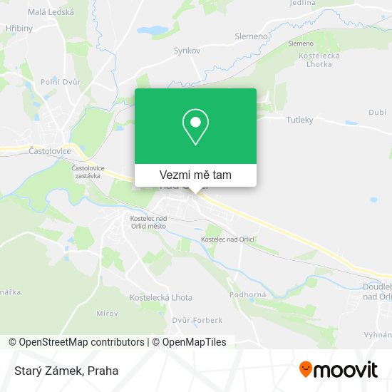Starý Zámek mapa