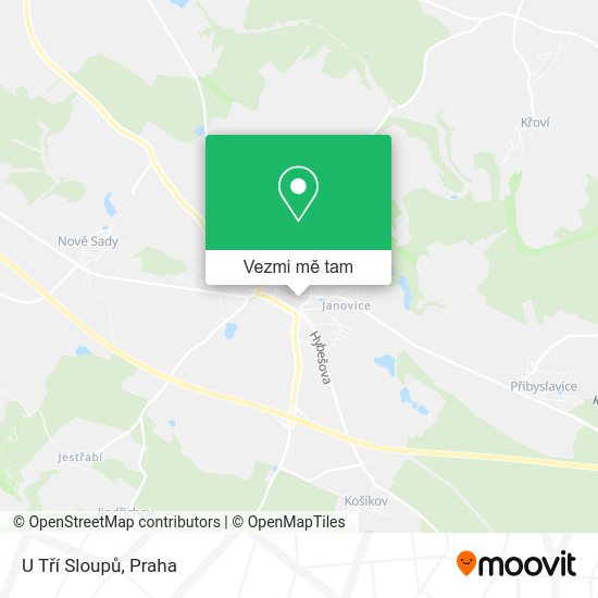 U Tří Sloupů mapa