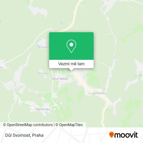 Důl Svornost mapa