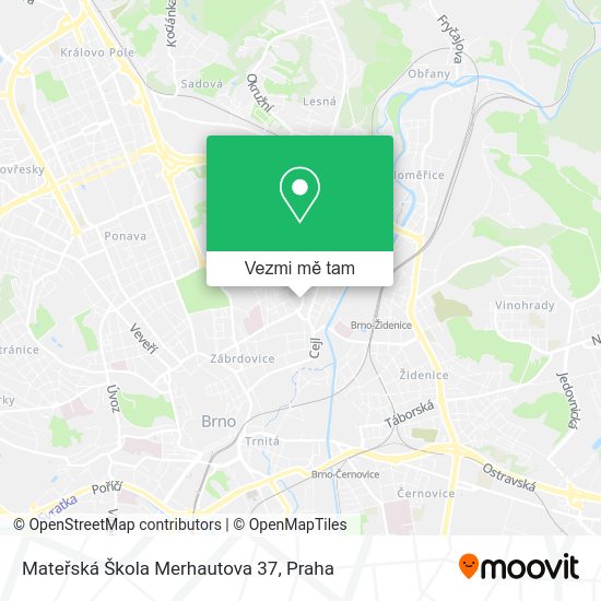 Mateřská Škola Merhautova 37 mapa
