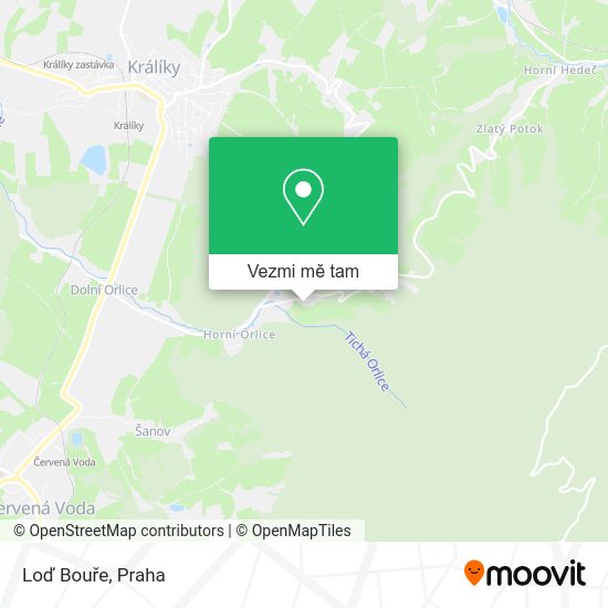 Loď Bouře mapa