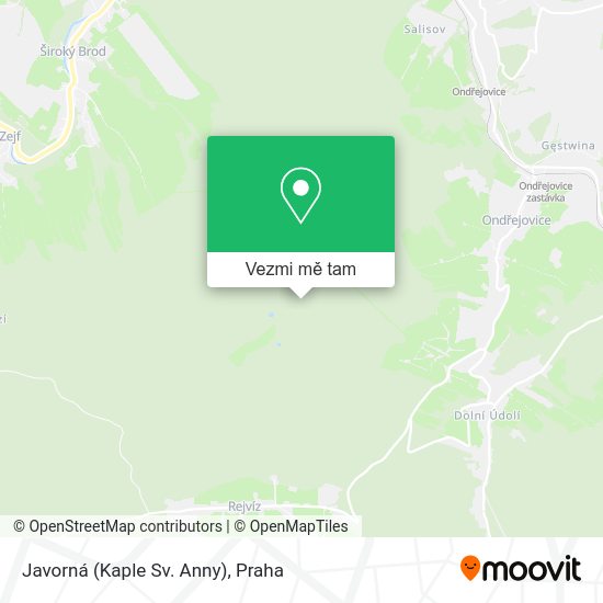Javorná (Kaple Sv. Anny) mapa