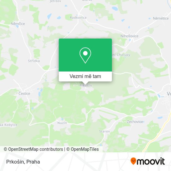 Prkošín mapa