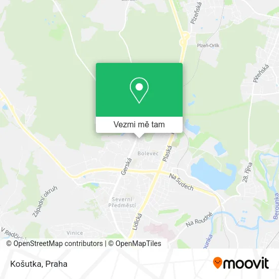 Košutka mapa