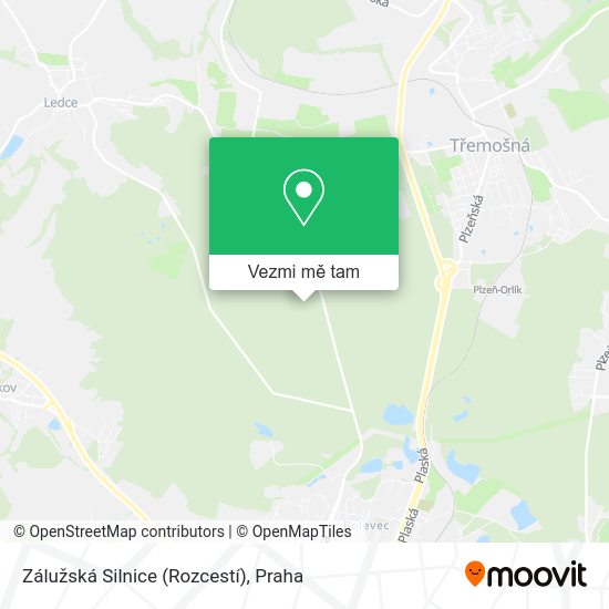 Zálužská Silnice (Rozcestí) mapa