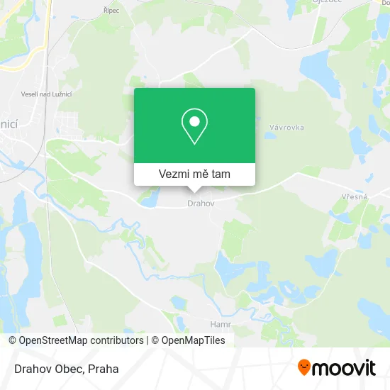 Drahov Obec mapa