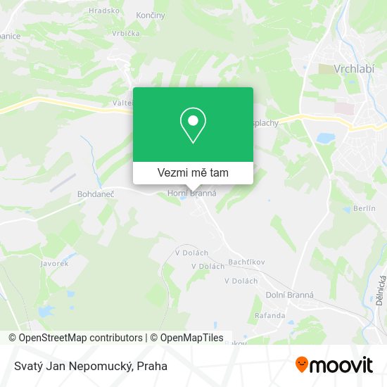 Svatý Jan Nepomucký mapa