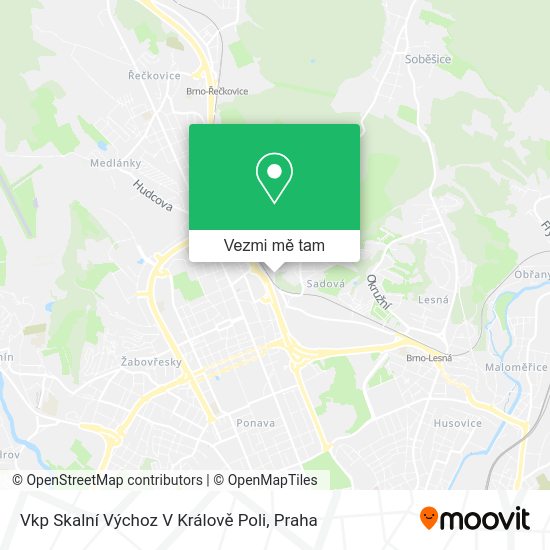 Vkp Skalní Výchoz V Králově Poli mapa