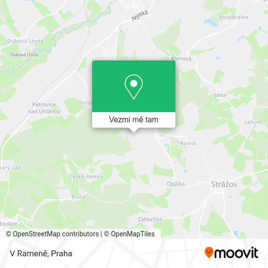 V Rameně mapa