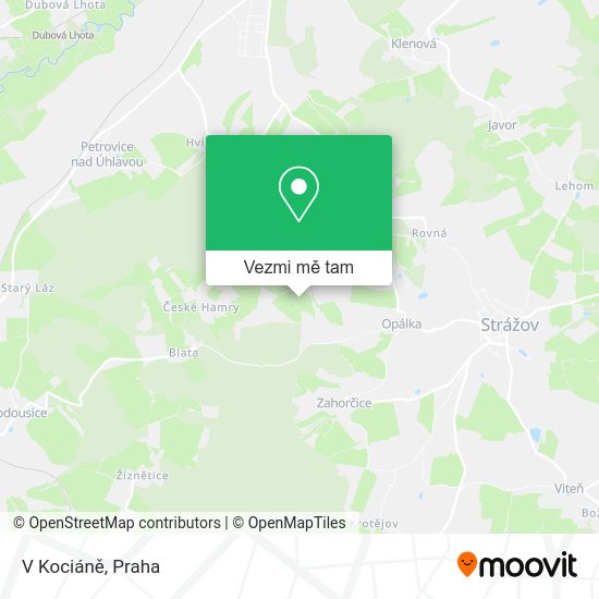 V Kociáně mapa