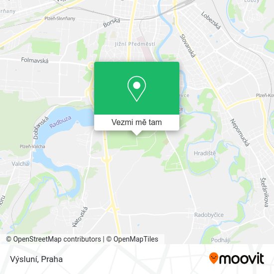Výsluní mapa