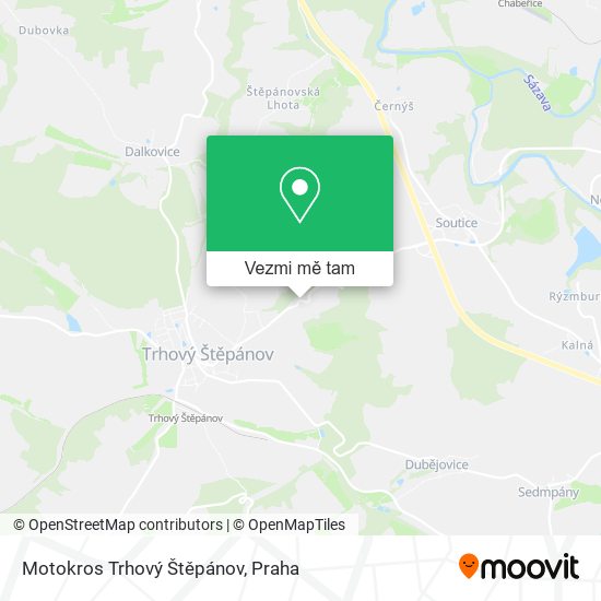 Motokros Trhový Štěpánov mapa