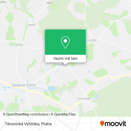 Těnovická Vyhlídka mapa