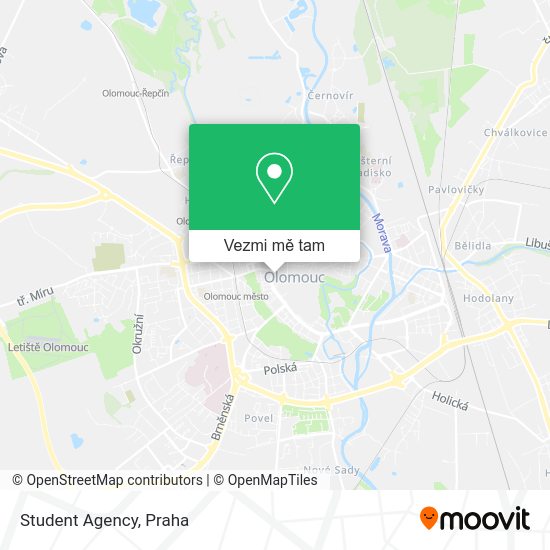Student Agency mapa