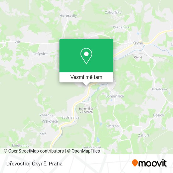 Dřevostroj Čkyně mapa
