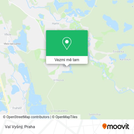 Val Vyšný mapa