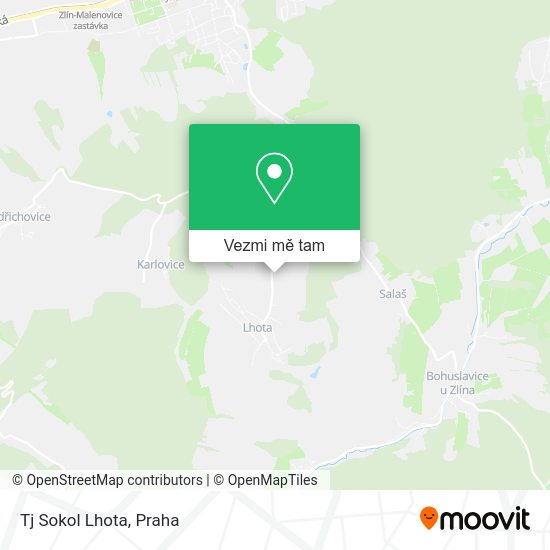 Tj Sokol Lhota mapa