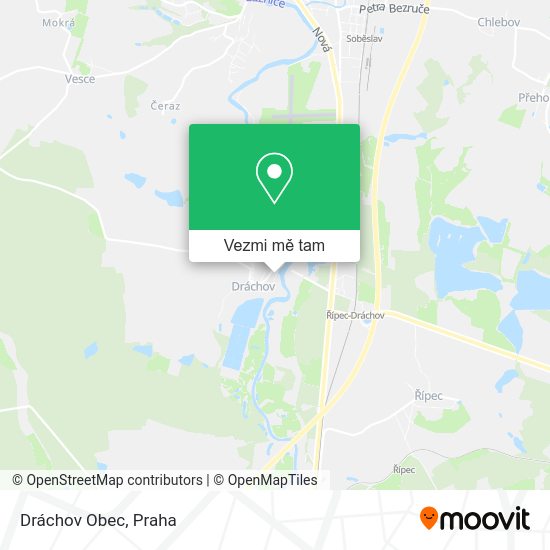 Dráchov Obec mapa