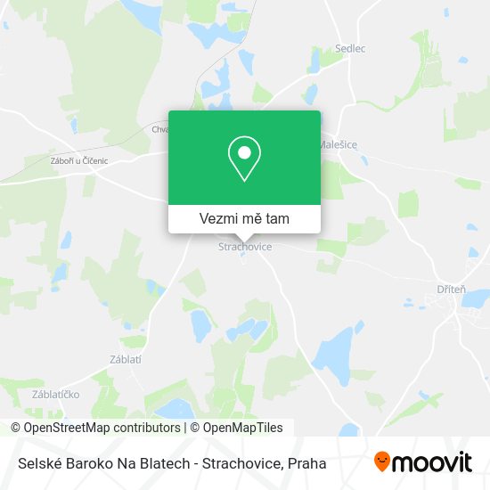 Selské Baroko Na Blatech - Strachovice mapa