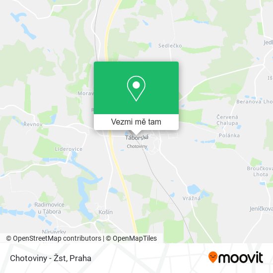 Chotoviny - Žst mapa