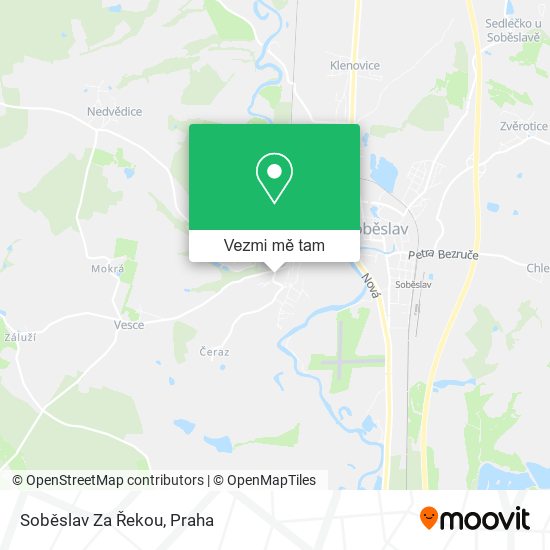 Soběslav Za Řekou mapa
