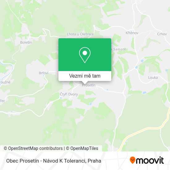 Obec Prosetín - Návod K Toleranci mapa