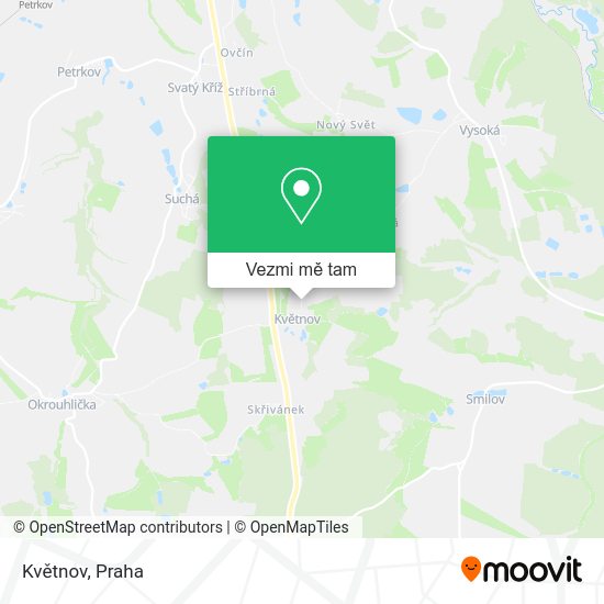 Květnov mapa