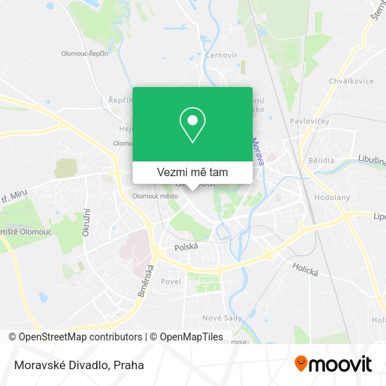Moravské Divadlo mapa