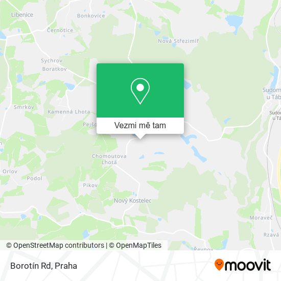 Borotín Rd mapa