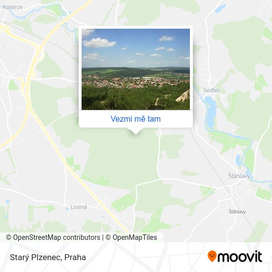 Starý Plzenec mapa