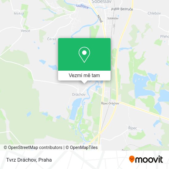 Tvrz Dráchov mapa
