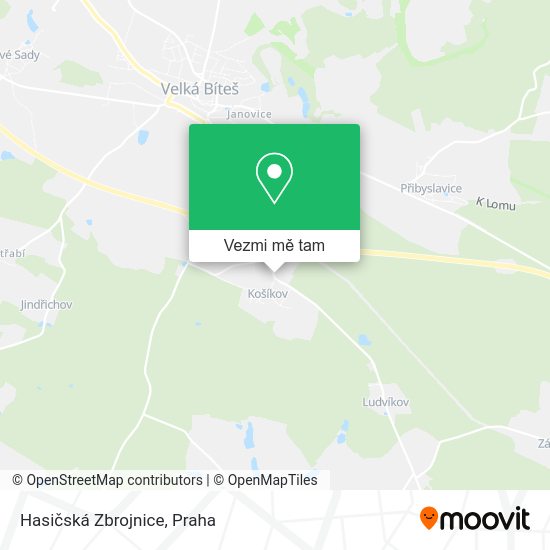 Hasičská Zbrojnice mapa