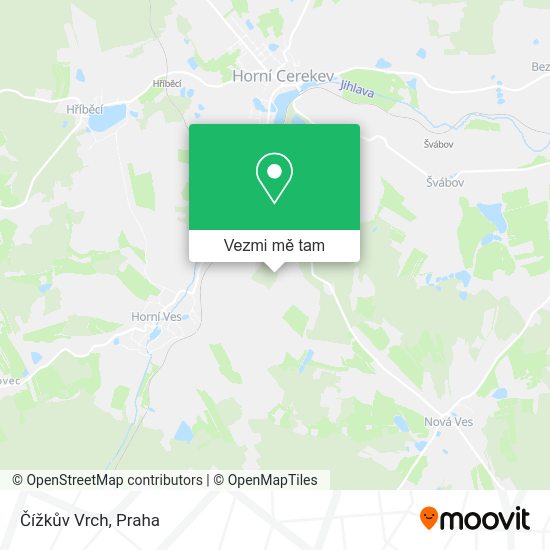 Čížkův Vrch mapa
