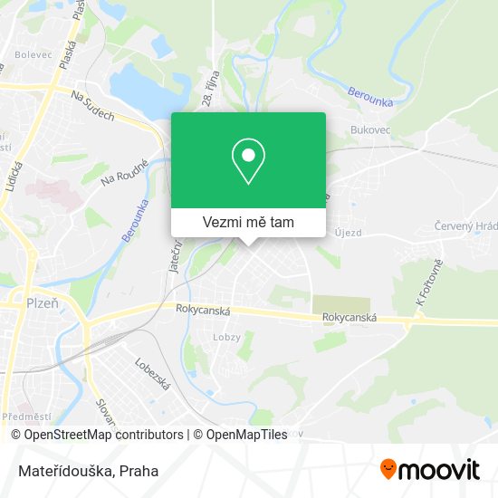 Mateřídouška mapa