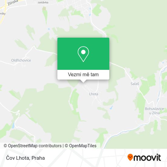 Čov Lhota mapa