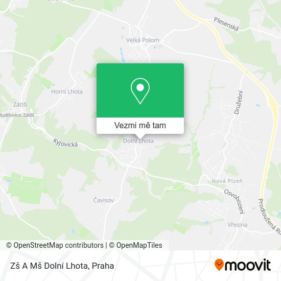 Zš A Mš Dolní Lhota mapa