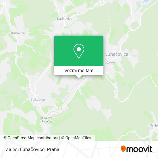 Zálesí Luhačovice mapa