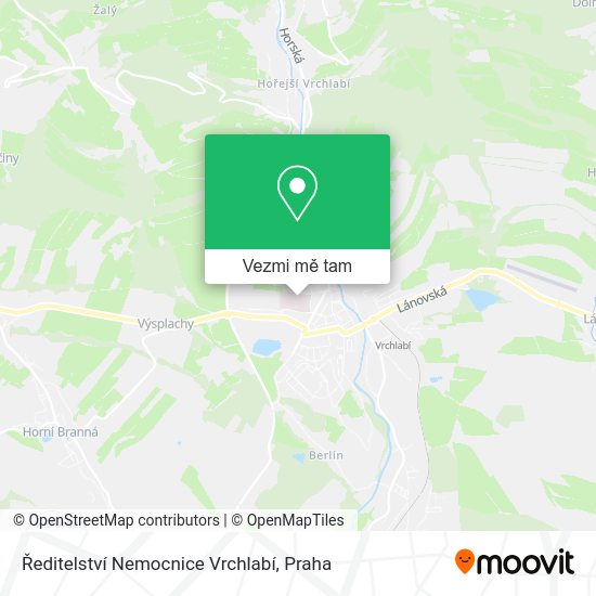Ředitelství Nemocnice Vrchlabí mapa