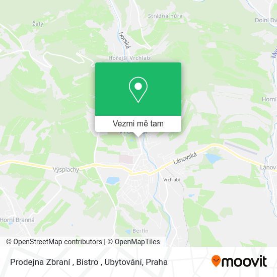 Prodejna Zbraní , Bistro , Ubytování mapa