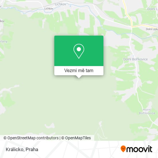Králicko mapa