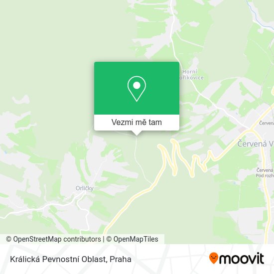 Králická Pevnostní Oblast mapa