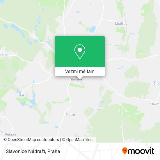 Slavonice Nádraží mapa
