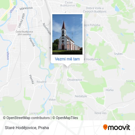 Staré Hodějovice mapa